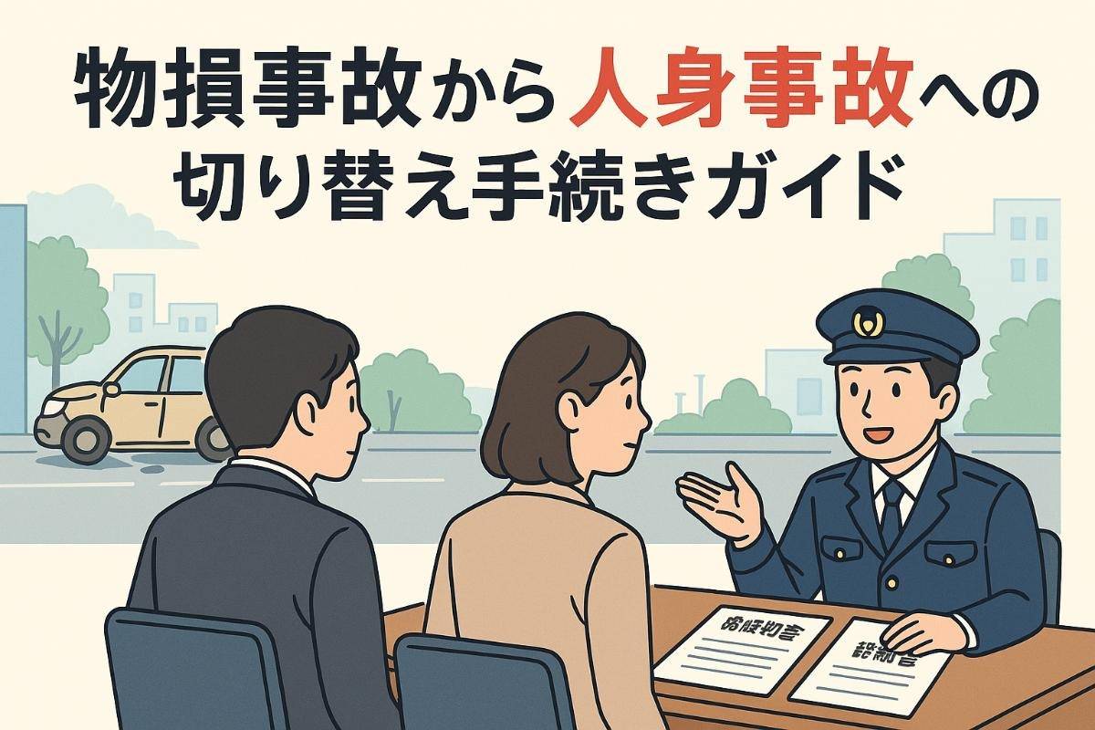 物損事故から人身事故への切り替え手続きガイド｜申請の流れと注意点・補償の違いを解説