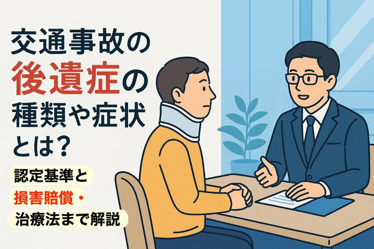 交通事故の後遺症の種類や症状とは？認定基準と損害賠償・治療法まで解説