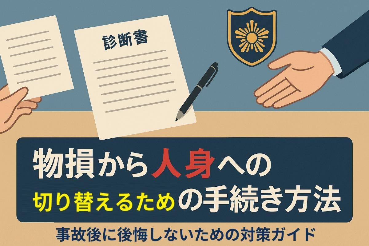 物損から人身への切り替えるための手続き方法と事故後に後悔しないための対策ガイド