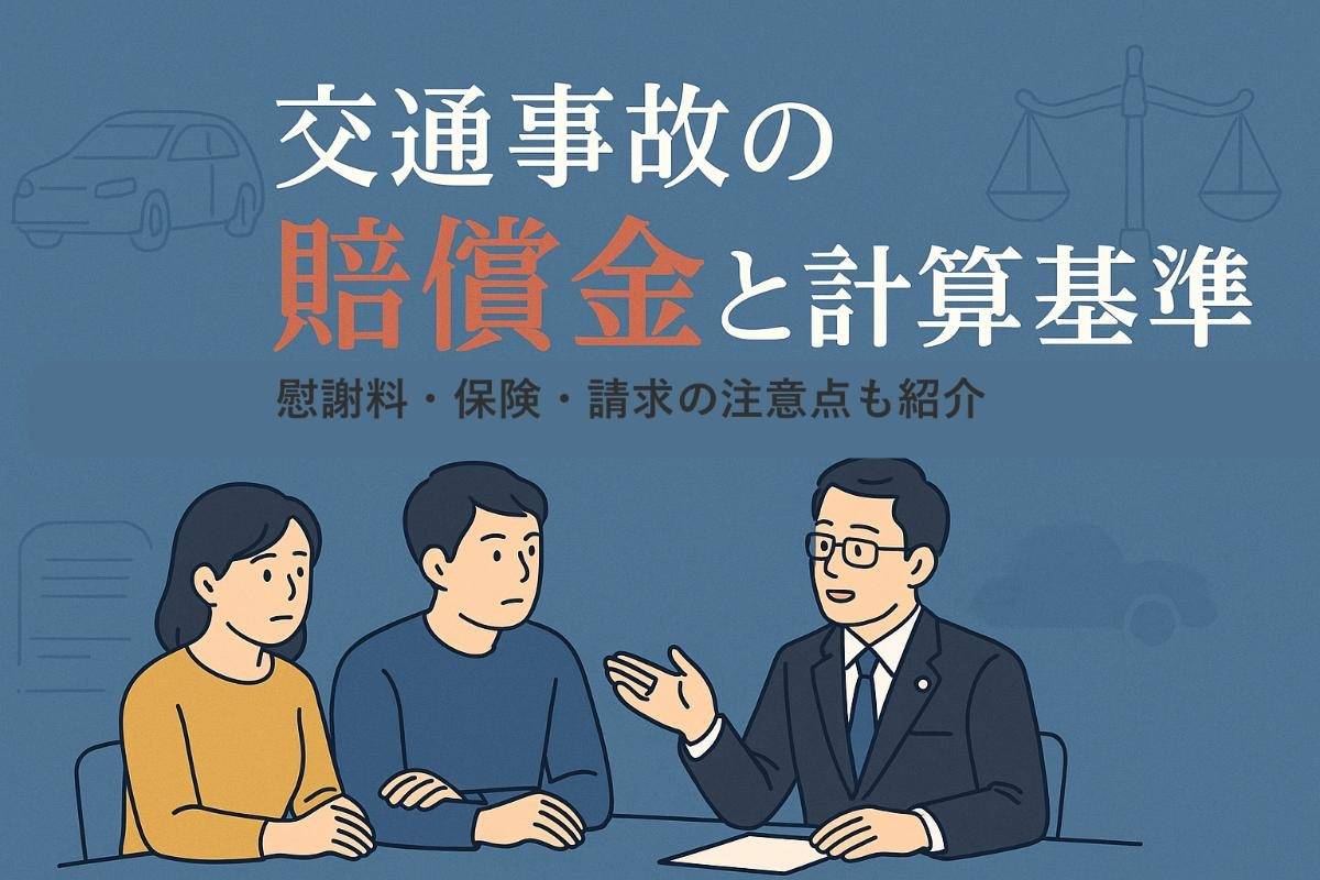 交通事故の賠償金相場と計算基準を解説｜慰謝料・保険・請求の注意点も紹介