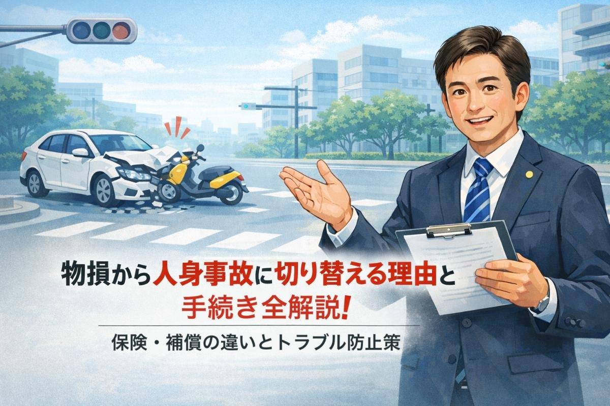 物損から人身事故に切り替える理由と手続き全解説｜保険・補償の違いとトラブル防止策