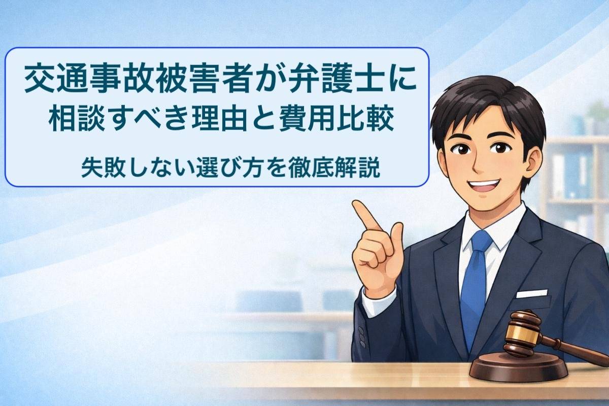 交通事故被害者が弁護士に相談すべき理由と費用比較｜失敗しない選び方を徹底解説