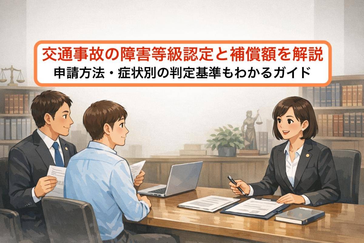 交通事故の障害等級認定と補償額を解説｜申請方法・症状別の判定基準もわかるガイド！
