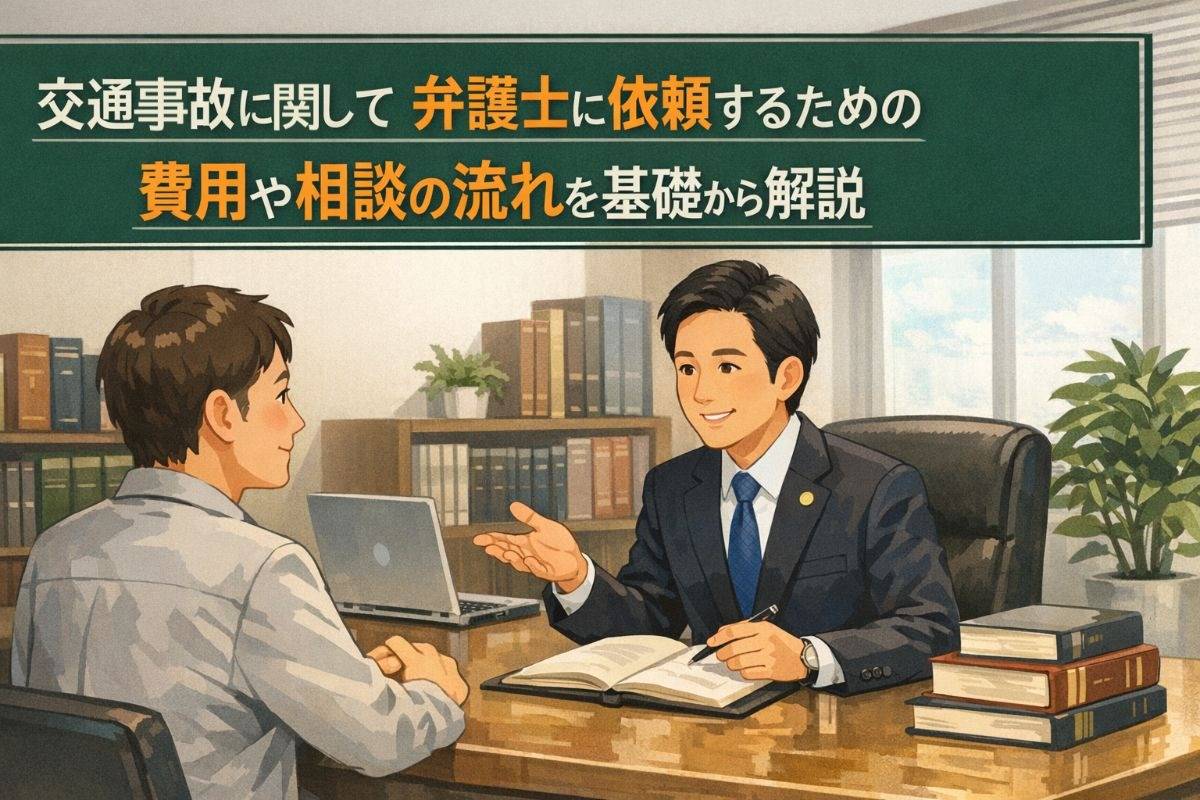 交通事故に関して弁護士に依頼するための費用や相談の流れを基礎から解説