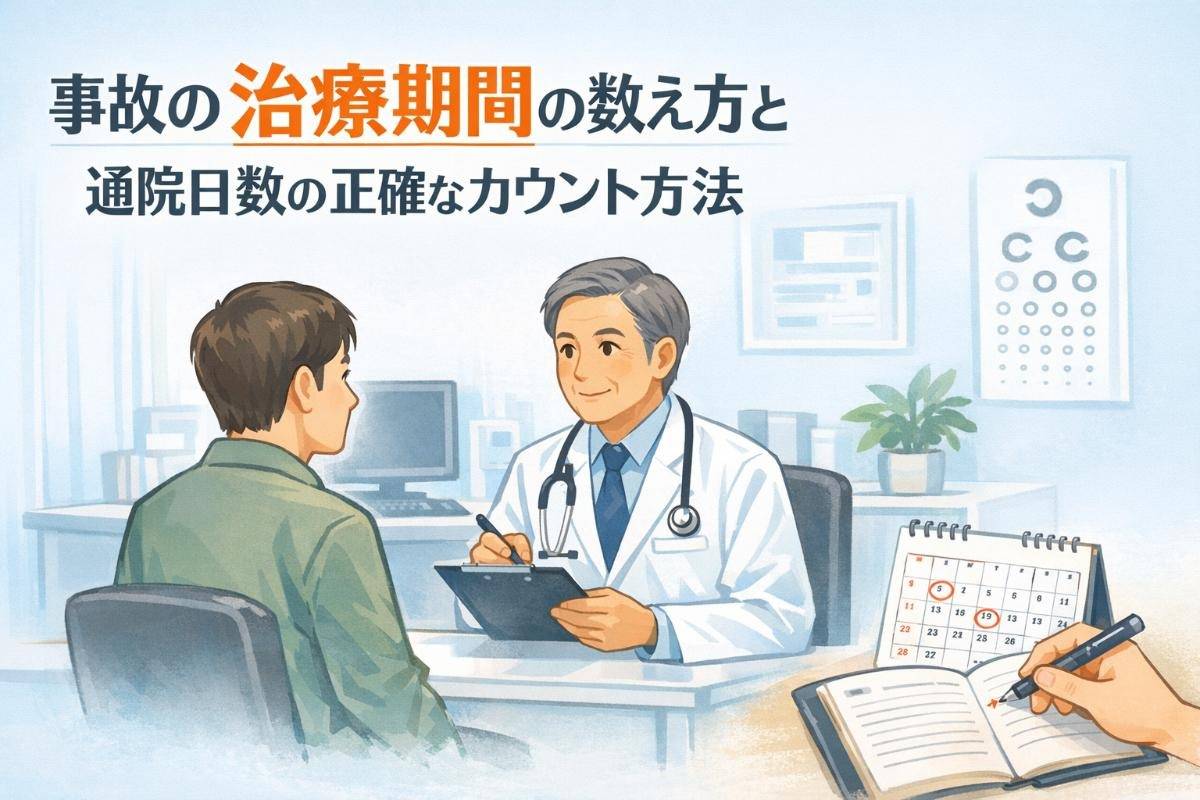 事故の治療期間の数え方と通院日数の正確なカウント方法を解説｜慰謝料計算と日数管理のポイント
