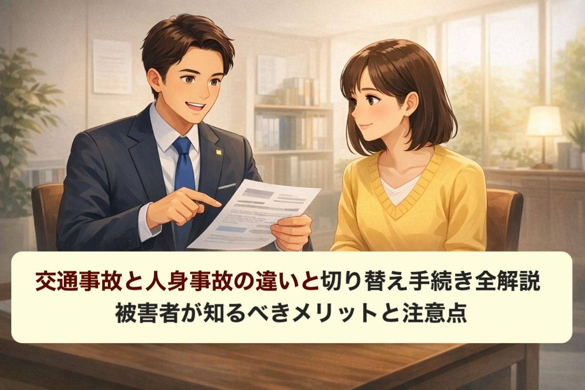 交通事故と人身事故の違いと切り替え手続き全解説｜被害者が知るべきメリットと注意点
