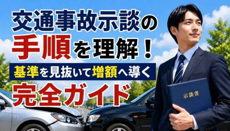 交通事故示談の手順を理解！基準を見抜いて増額へ導く完全ガイド